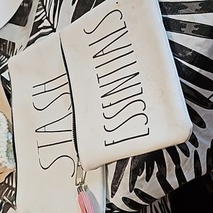 2 Rae Dunn By Magenta STASH and ESSENTIALS zippered pouches